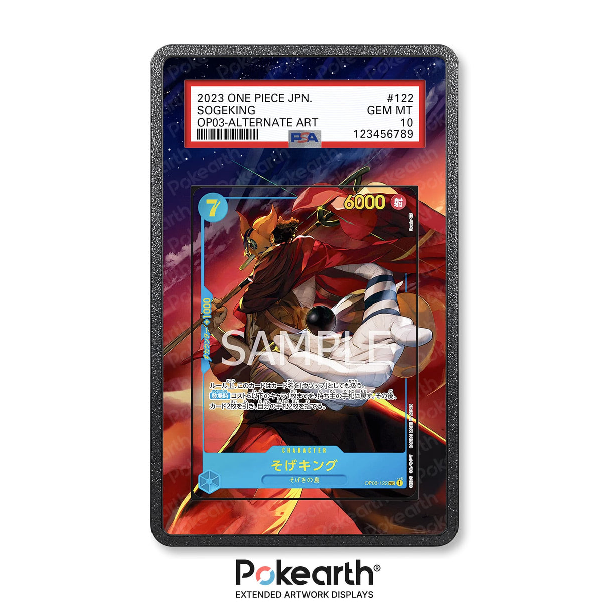 Sogeking OP03-122 - Graded Card Extended Artwork Display Case - Display Case Extended Artwork Pokearth