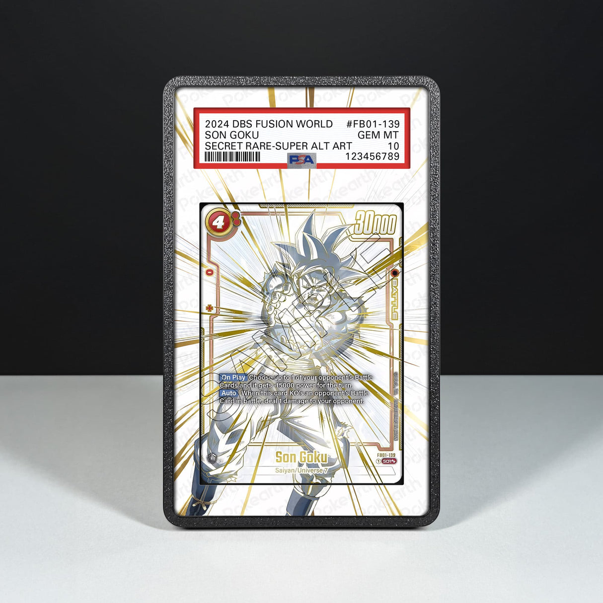 Son Goku FB01-139 - Graded Card Extended Artwork Display Case - Display Case Extended Artwork Pokearth