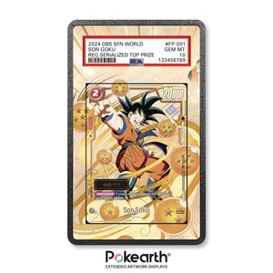 Son Goku FP-001 - Graded Card Extended Artwork Display Case - Display Case Extended Artwork Pokearth