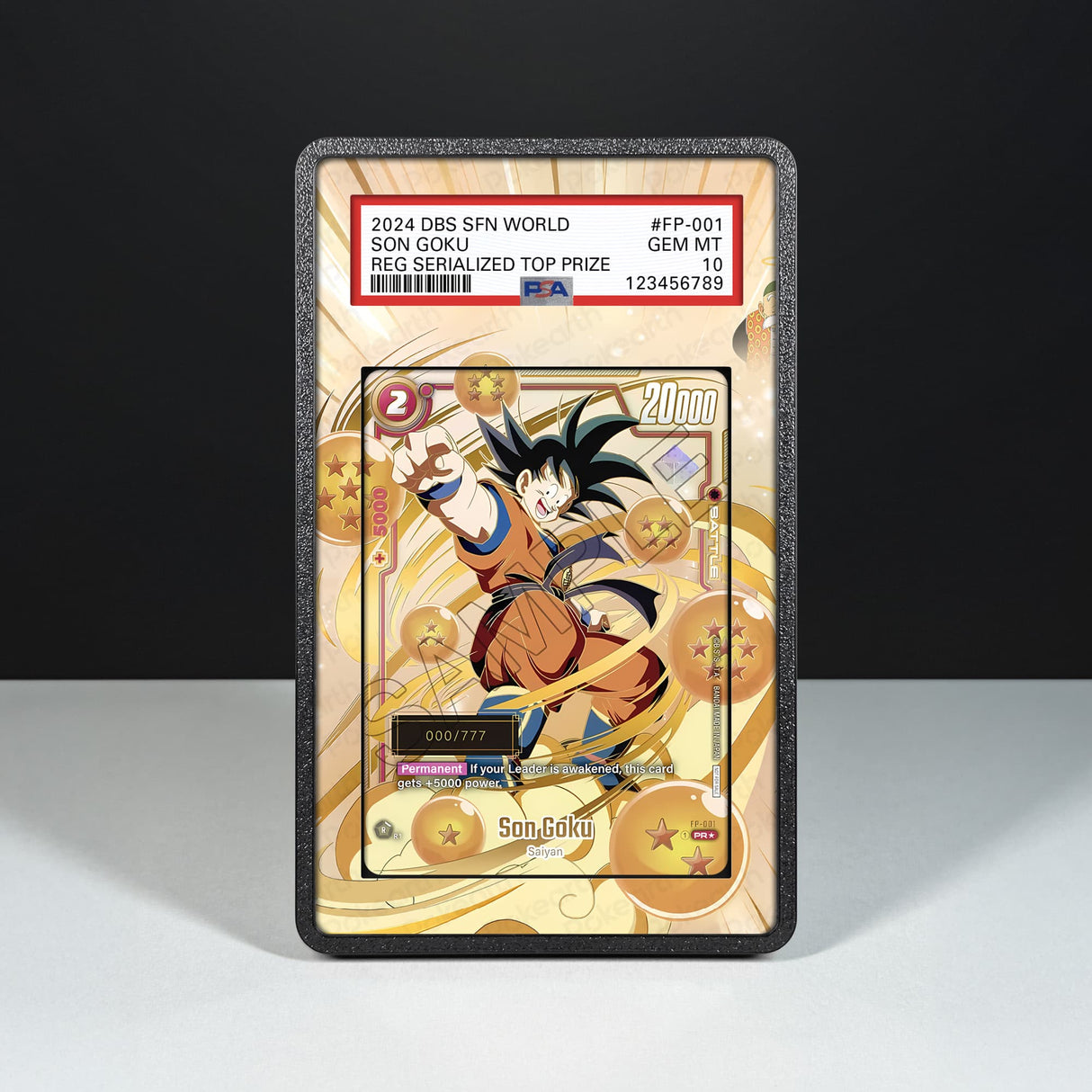 Son Goku FP-001 - Graded Card Extended Artwork Display Case - Display Case Extended Artwork Pokearth