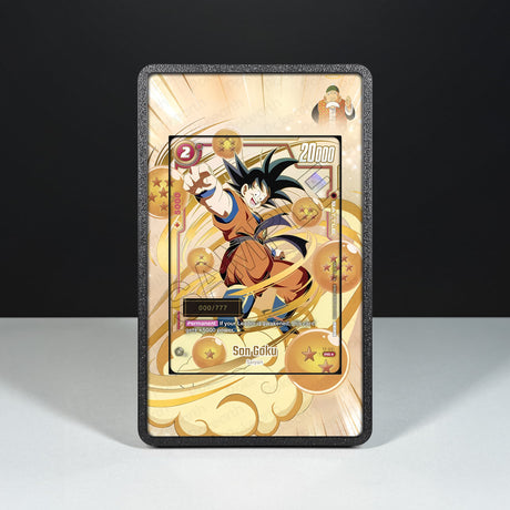 Son Goku FP-001 - Custodia con Artwork Esteso per Carte Dragon Ball - Display Case Extended Artwork Pokearth
