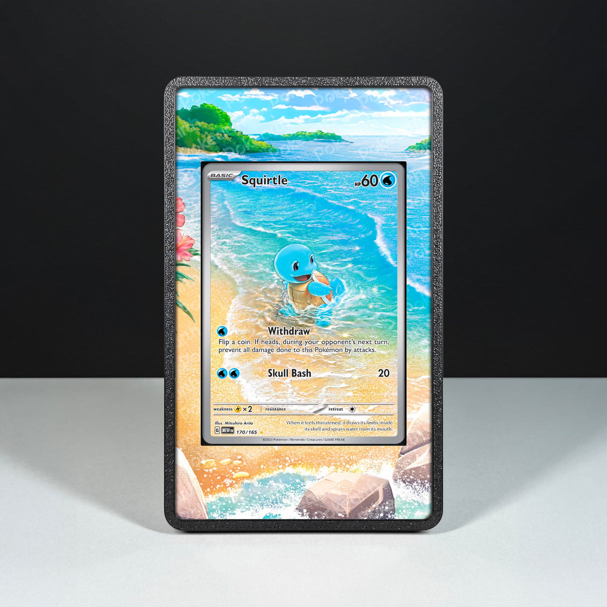 Squirtle 170/165 - Custodia con Artwork Esteso per Carte Pokémon - Display Case Extended Artwork Pokearth