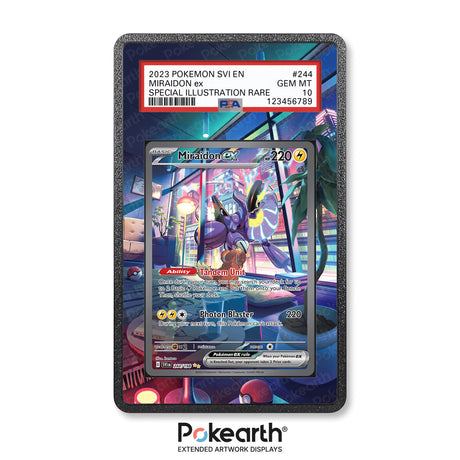 Miraidon ex 244/198 - Graded Card Extended Artwork Display Case - Display Case Extended Artwork Pokearth