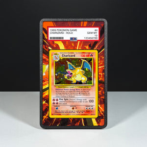 Charizard 4/130 - Graded Card Extended Artwork Display Case - Display Case Extended Artwork Pokearth