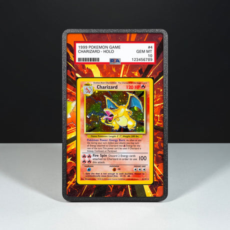 Charizard 4/130 - Graded Card Extended Artwork Display Case - Display Case Extended Artwork Pokearth