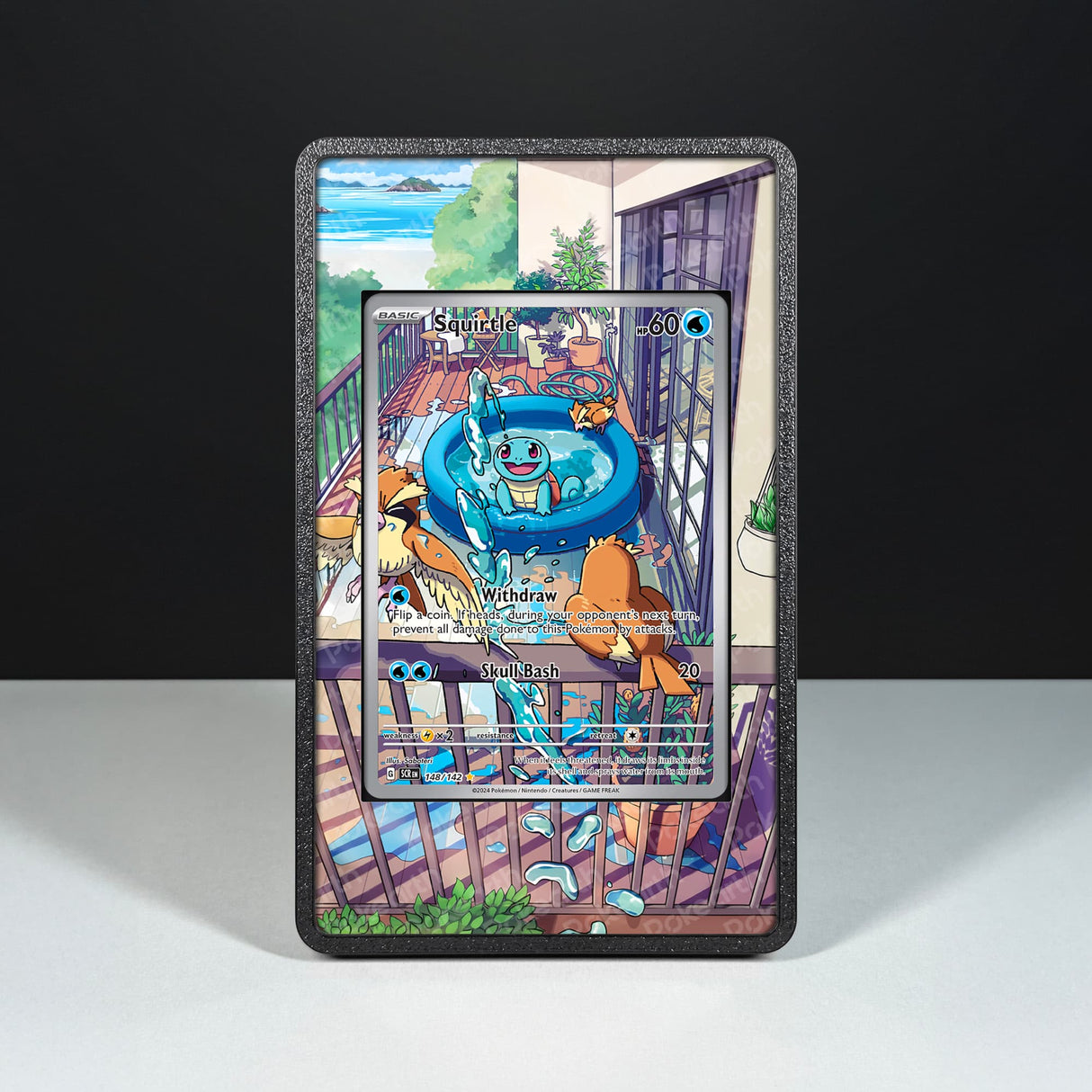 Squirtle 148/142 - Custodia con Artwork Esteso per Carte Pokémon - Display Case Extended Artwork Pokearth