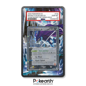Rocket's Suicune ex 105/109 - Graded Card Extended Artwork Display Case - Display Case Extended Artwork Pokearth