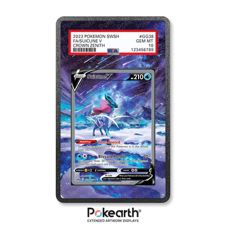 Suicune V GG38/GG70 - Graded Card Extended Artwork Display Case - Display Case Extended Artwork Pokearth