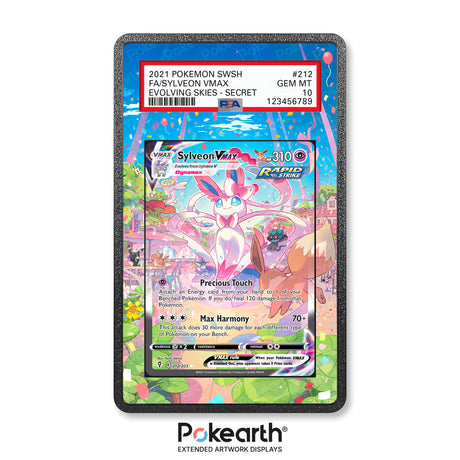 Sylveon VMAX 212/203 - Graded Card Extended Artwork Display Case - Display Case Extended Artwork Pokearth