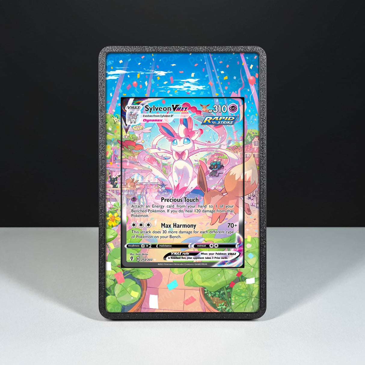 Sylveon VMAX 212/203 - Custodia con Artwork Esteso per Carte Pokémon - Display Case Extended Artwork Pokearth