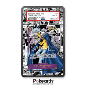 Trafalgar Law OP05-069 Manga - Graded Card Extended Artwork Display Case - Display Case Extended Artwork Pokearth