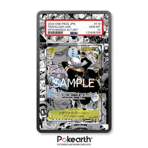 Trafalgar Law OP10-119 Manga - Graded Card Extended Artwork Display Case - Display Case Extended Artwork Pokearth