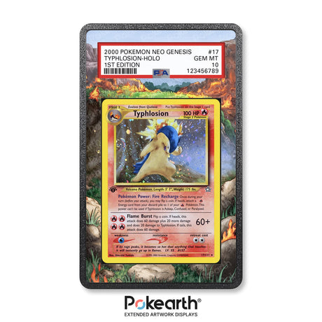 Typhlosion 17/111 - Graded Card Extended Artwork Display Case - Display Case Extended Artwork Pokearth