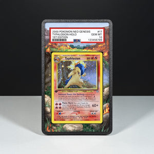 Typhlosion 17/111 - Graded Card Extended Artwork Display Case - Display Case Extended Artwork Pokearth