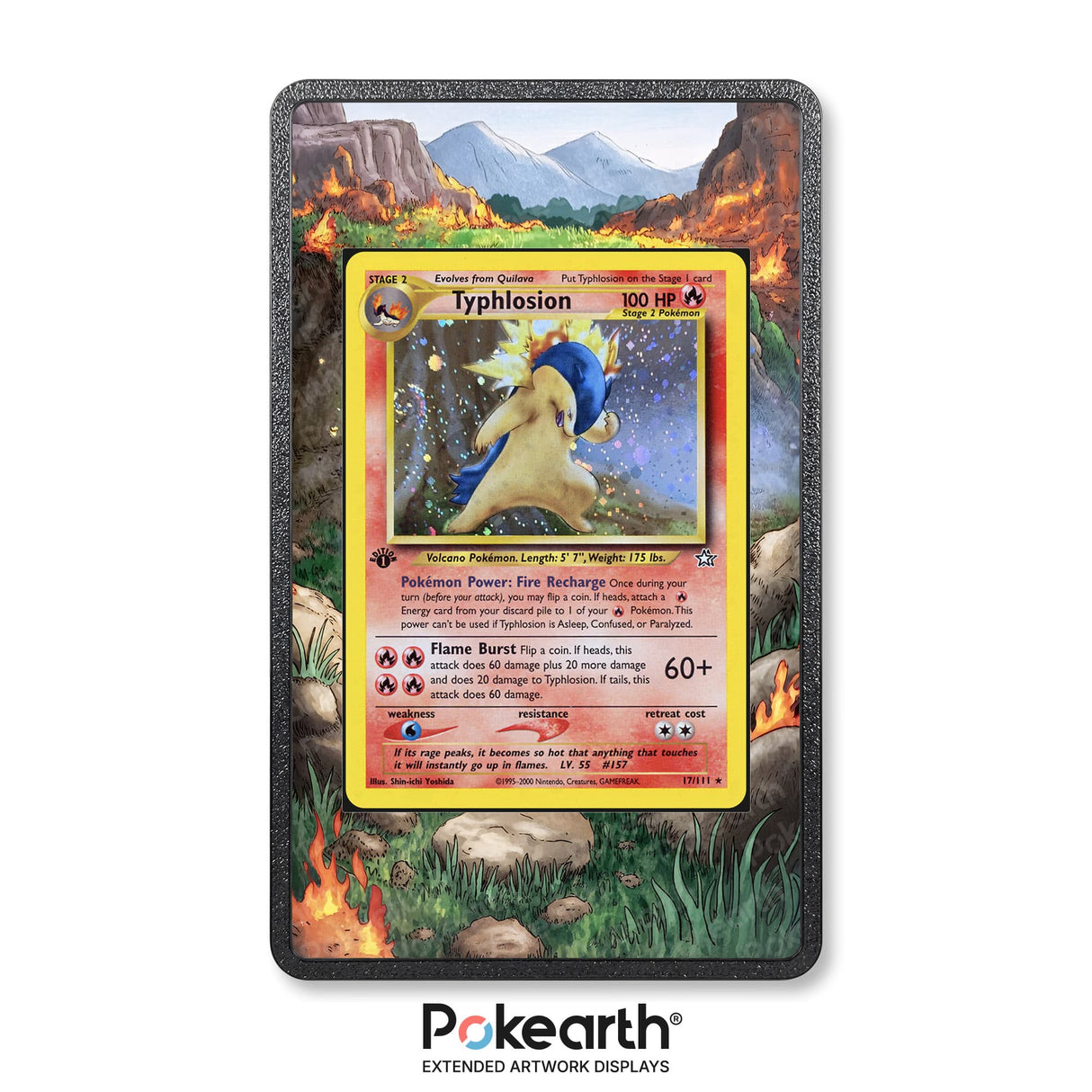 Typhlosion 17/111 - Custodia con Artwork Esteso per Carte Pokémon - Display Case Extended Artwork Pokearth