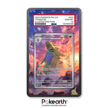 Tyranitar 222/193 - Graded Card Extended Artwork Display Case - Display Case Extended Artwork Pokearth