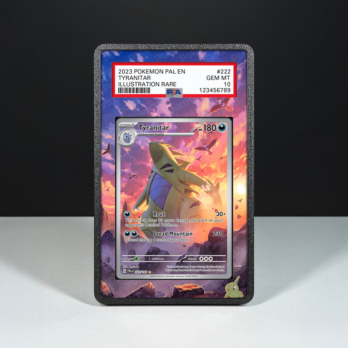 Tyranitar 222/193 - Graded Card Extended Artwork Display Case - Display Case Extended Artwork Pokearth
