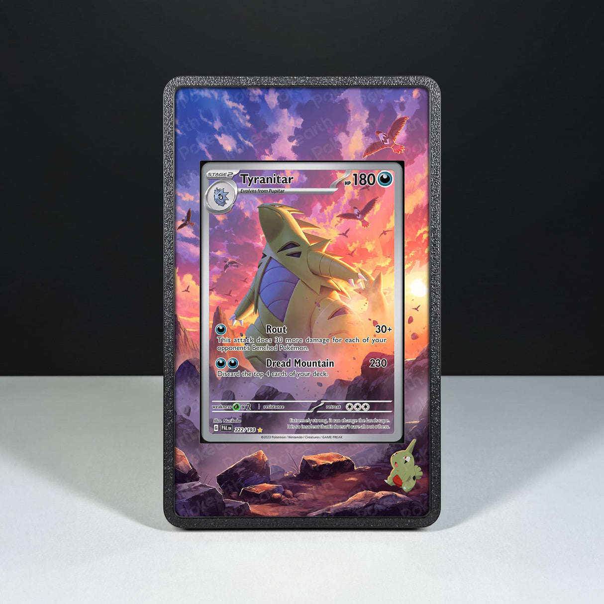 Tyranitar 222/193 - Custodia con Artwork Esteso per Carte Pokémon - Display Case Extended Artwork Pokearth