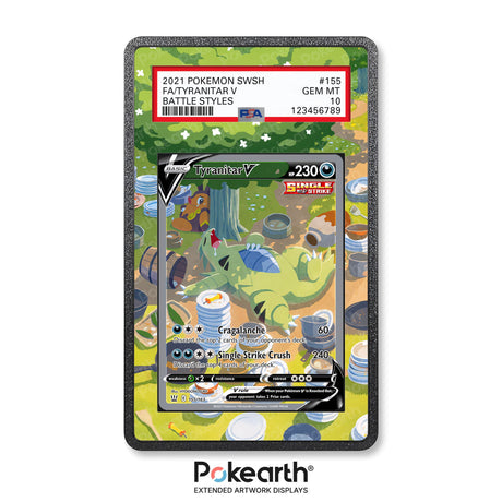 Tyranitar V 155/163 - Graded Card Extended Artwork Display Case - Display Case Extended Artwork Pokearth