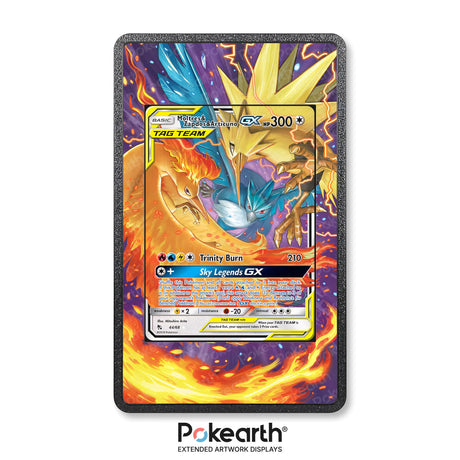 Moltres & Zapdos & Articuno GX 44/68 - Custodia con Artwork Esteso per Carte Pokémon - Display Case Extended Artwork Pokearth