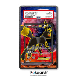 Umbreon EX 119/124 - Graded Card Extended Artwork Display Case - Display Case Extended Artwork Pokearth