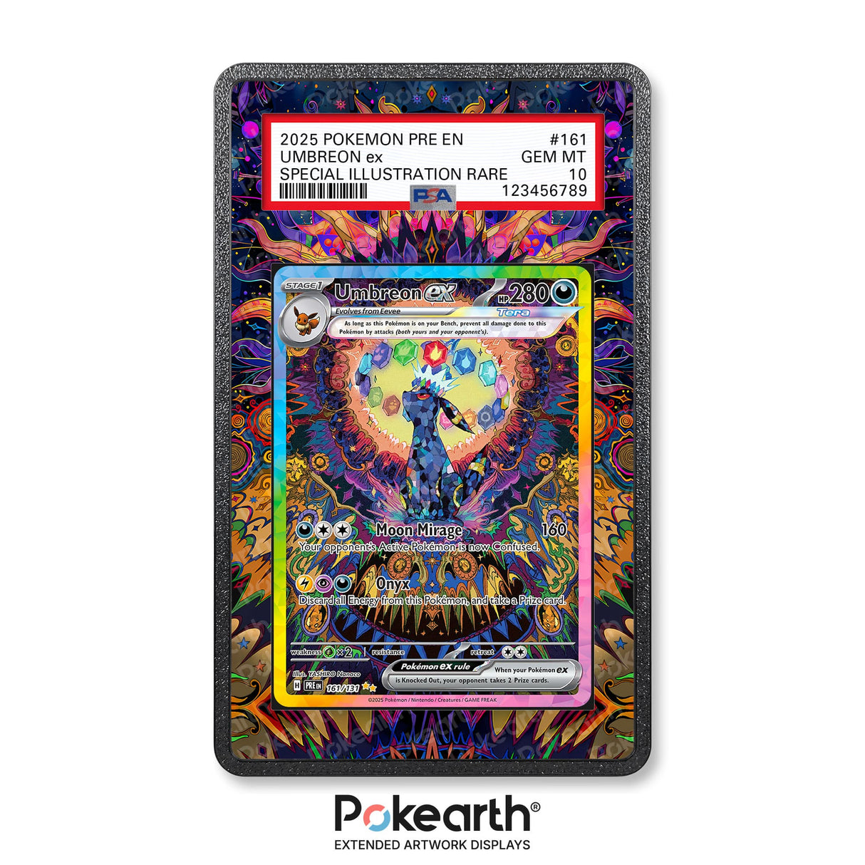 Umbreon ex 161/131 - Graded Card Extended Artwork Display Case - Display Case Extended Artwork Pokearth