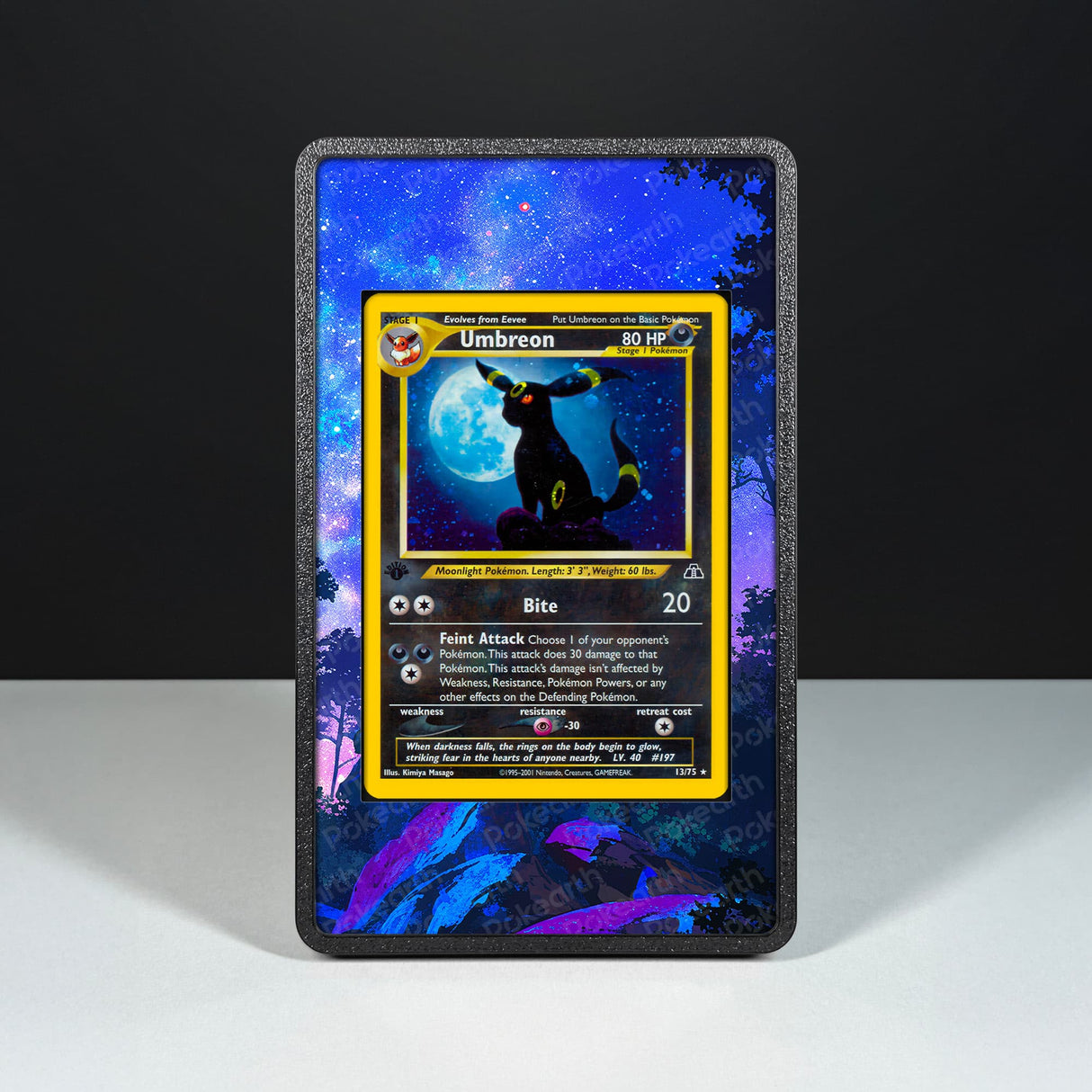 Umbreon 13/75 - Custodia con Artwork Esteso per Carte Pokémon - Display Case Extended Artwork Pokearth