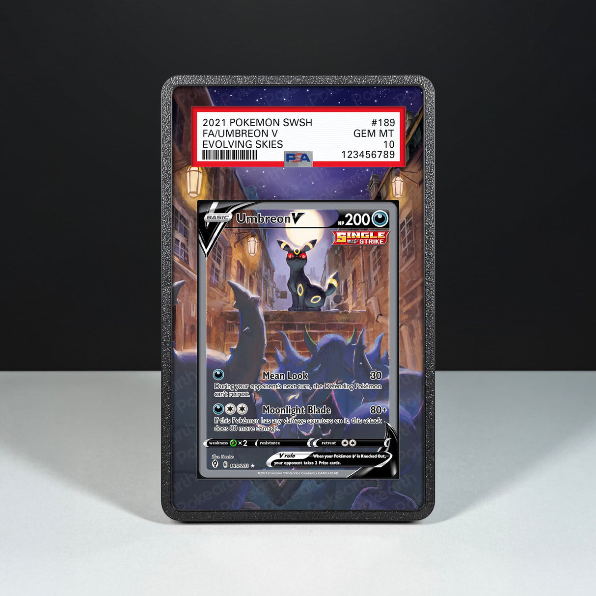 Umbreon V 189/203 - Graded Card Extended Artwork Display Case - Display Case Extended Artwork Pokearth