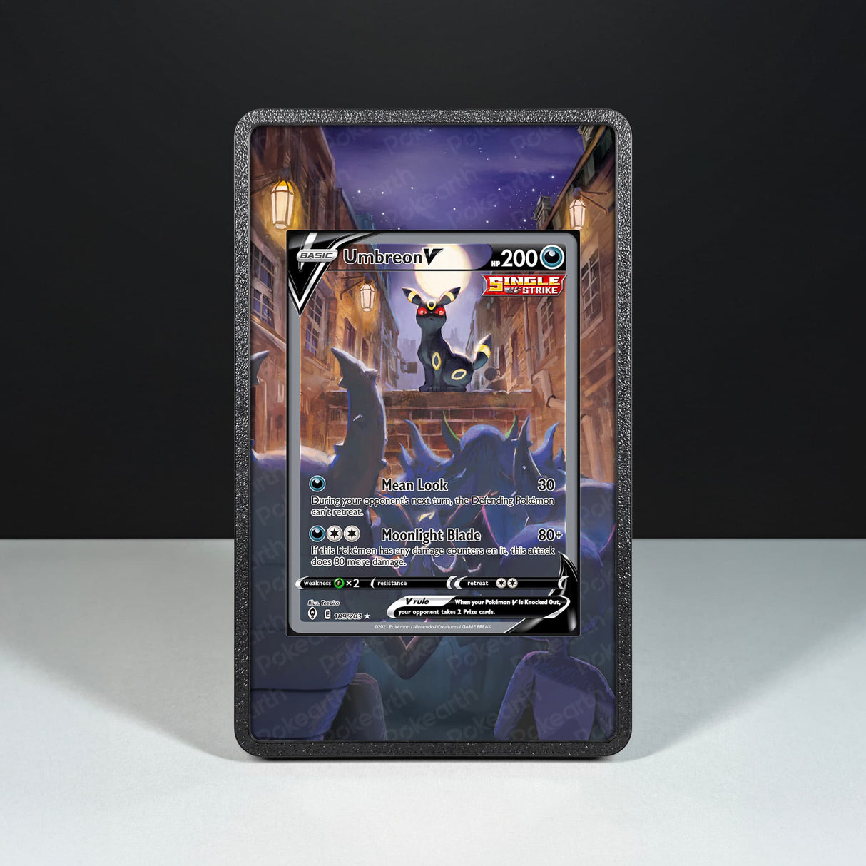Umbreon V 189/203 - Custodia con Artwork Esteso per Carte Pokémon - Display Case Extended Artwork Pokearth