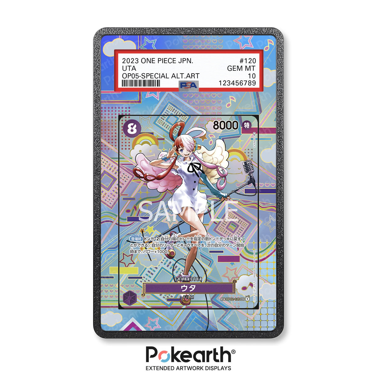 Uta OP02-120 - Graded Card Extended Artwork Display Case - Display Case Extended Artwork Pokearth