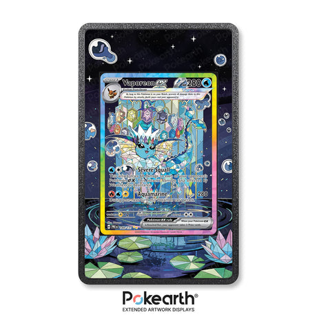Vaporeon ex 149/131 - Custodia con Artwork Esteso per Carte Pokémon - Display Case Extended Artwork Pokearth