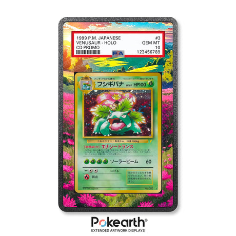 Venusaur No. 003 - CD Promo - Graded Card Extended Artwork Display Case - Display Case Extended Artwork Pokearth