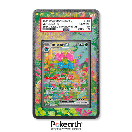 Venusaur ex 198/165 - Graded Card Extended Artwork Display Case - Display Case Extended Artwork Pokearth