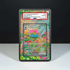 Venusaur ex 198/165 - Graded Card Extended Artwork Display Case - Display Case Extended Artwork Pokearth