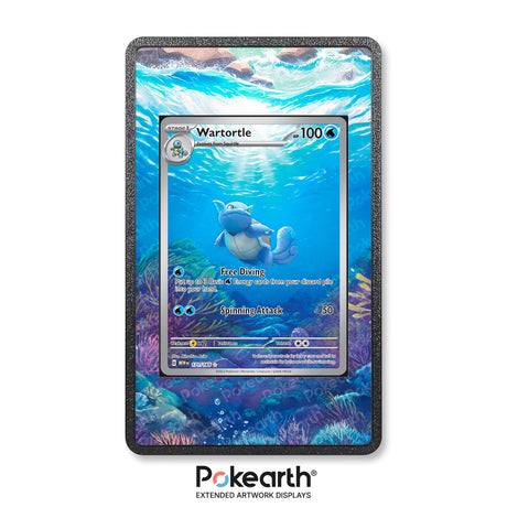 Wartortle 171/165 - Custodia con Artwork Esteso per Carte Pokémon - Display Case Extended Artwork Pokearth