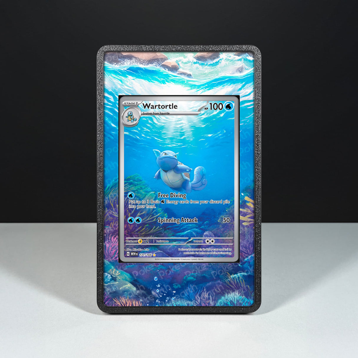 Wartortle 171/165 - Custodia con Artwork Esteso per Carte Pokémon - Display Case Extended Artwork Pokearth