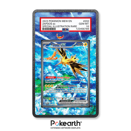 Zapdos ex 202/165 - Graded Card Extended Artwork Display Case - Display Case Extended Artwork Pokearth