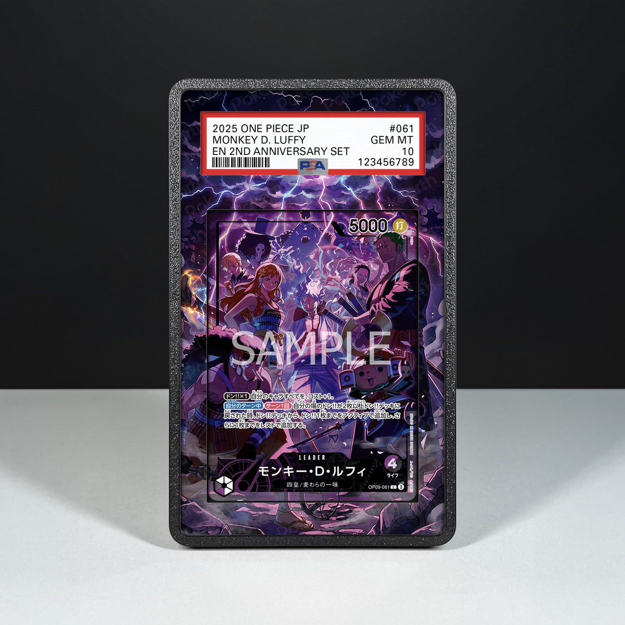 Monkey D. Luffy OP09-061 - Custodia con Artwork Esteso per Carte Gradate - Display Case Extended Artwork Pokearth