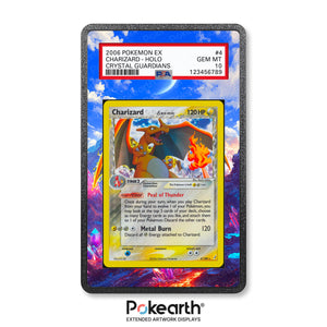 Charizard Delta Species 4/100 - Graded Card Extended Artwork Display Case - Display Case Extended Artwork Pokearth