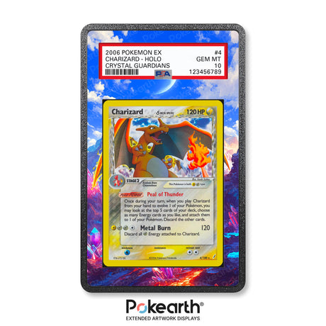 Charizard Delta Species 4/100 - Graded Card Extended Artwork Display Case - Display Case Extended Artwork Pokearth