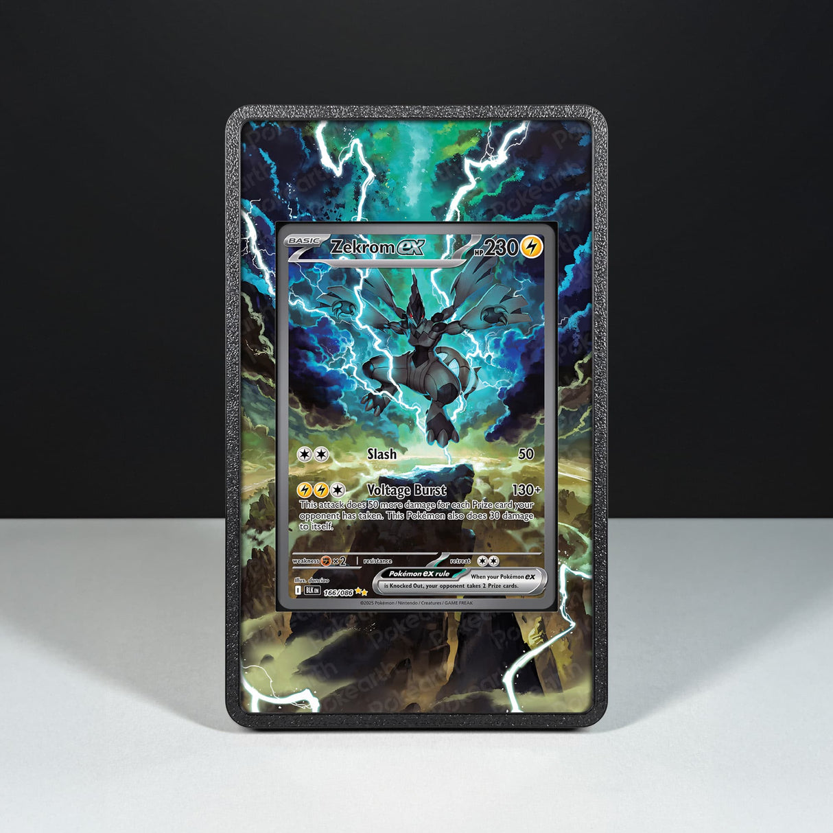 Zekrom ex 166/086 - Custodia con Artwork Esteso per Carte Pokémon - Display Case Extended Artwork Pokearth