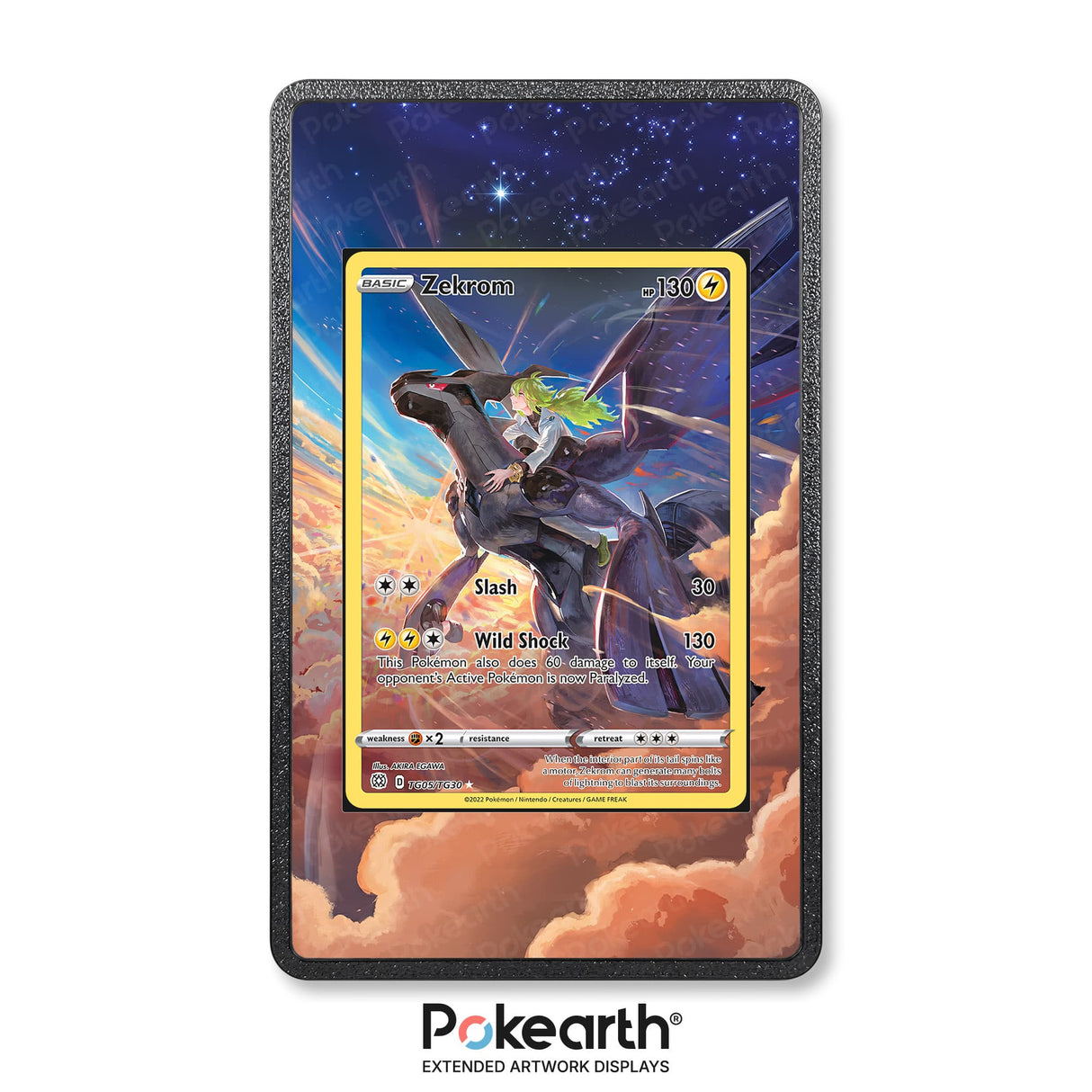 Zekrom TG05/TG30 - Custodia con Artwork Esteso per Carte Pokémon - Display Case Extended Artwork Pokearth