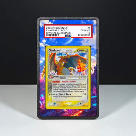 Charizard Delta Species 4/100 - Graded Card Extended Artwork Display Case - Display Case Extended Artwork Pokearth