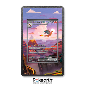 Charizard ex 199/165 - Custodia con Artwork Esteso per Carte Pokémon - Display Case Extended Artwork Pokearth