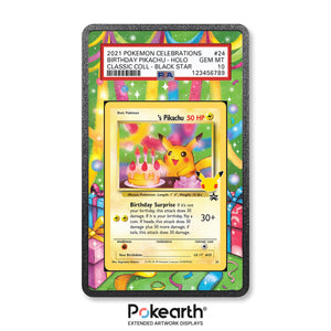 _____'s Pikachu 24 - Graded Card Extended Artwork Display Case - Display Case Extended Artwork Pokearth
