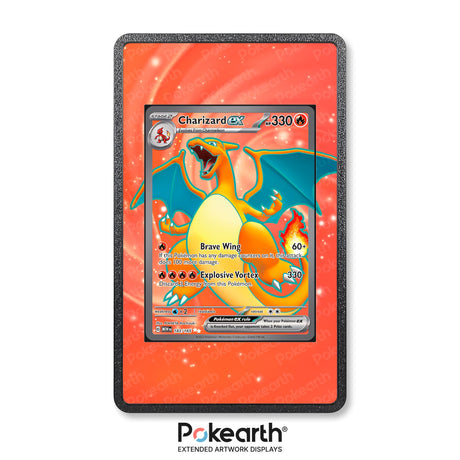 Charizard ex 183/165 - Custodia con Artwork Esteso per Carte Pokémon - Display Case Extended Artwork Pokearth