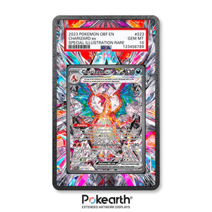 Charizard ex 223/197 - Graded Card Extended Artwork Display Case - Display Case Extended Artwork Pokearth