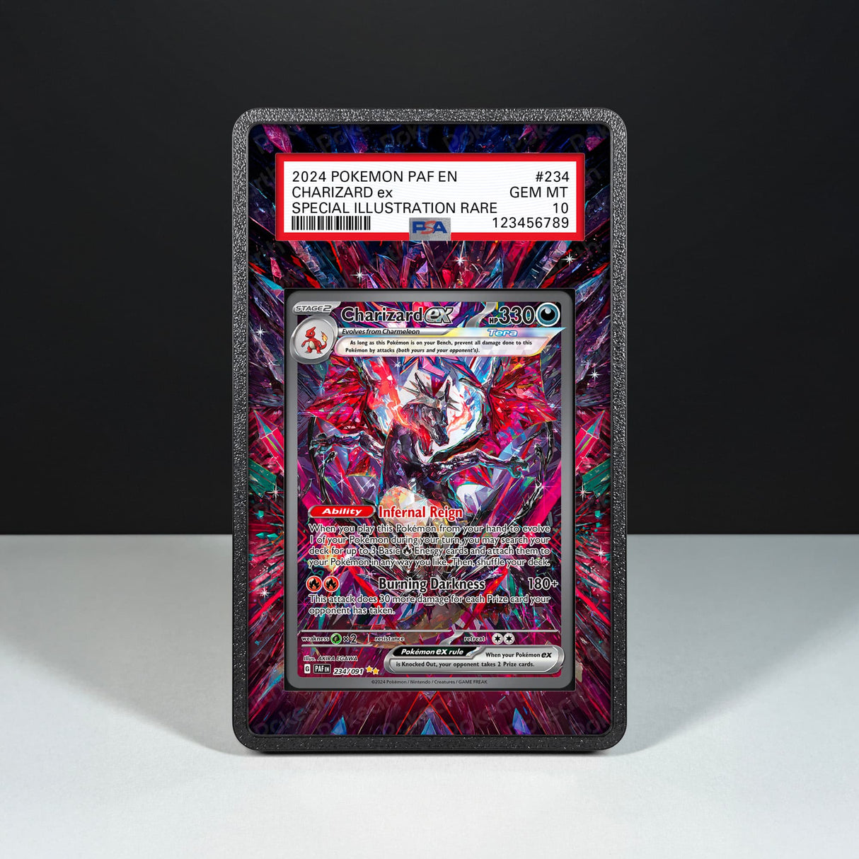 Charizard ex 234/091 - Graded Card Extended Artwork Display Case - Display Case Extended Artwork Pokearth
