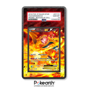 Charizard EX XY121 - Graded Card Extended Artwork Display Case - Display Case Extended Artwork Pokearth