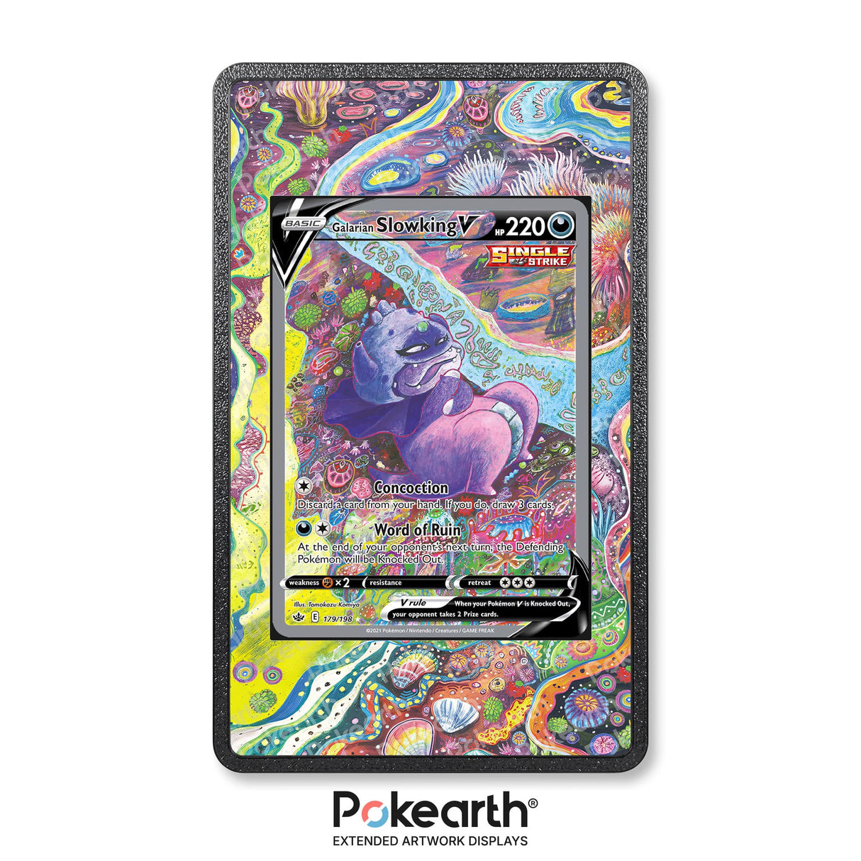 Slowking di Galar V 179/198 - Custodia con Artwork Esteso per Carte Pokémon - Display Case Extended Artwork Pokearth